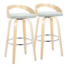 Load image into Gallery viewer, Grotto - Contemporary Fixed-Height Barstool With Swivel With Round Footrest (Set of 2)