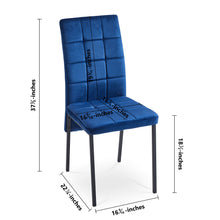 Load image into Gallery viewer, High Back Nordic Dining Chair Modern Fabric Chair With Legs (Set of 2)
