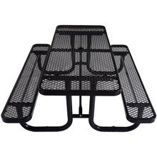 Load image into Gallery viewer, Rectangular Outdoor Steel Picnic Table With Umbrella Pole