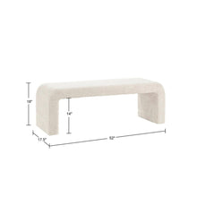 Load image into Gallery viewer, Modern Contemporary Waterfall Bench - Cream
