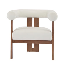 Load image into Gallery viewer, Modern Upholstered Round Arm Accent Chair With Upholstery