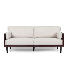Load image into Gallery viewer, Mid - Century 3 Seater Sofa With Pillow Cushions