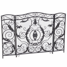 Load image into Gallery viewer, Mariella - Traditional Floral Iron Fireplace Screen With Ornate Design