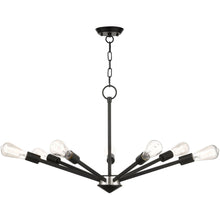 Load image into Gallery viewer, 20" Seven Light Dimmable Chandelier With Shades - Black
