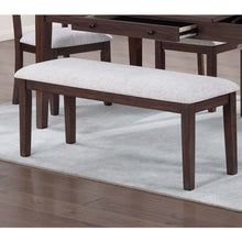 Load image into Gallery viewer, Cushion Padded Seat Dining Room Bench - Walnut