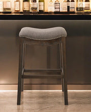 Load image into Gallery viewer, Solid Wood Backless Bar Height Bar Chair - Taupe / Brown