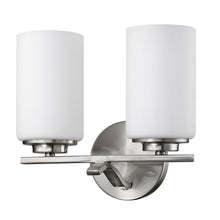 Load image into Gallery viewer, Two Light And Glass Wall Sconce - Silver