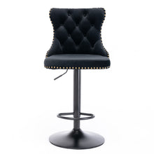 Load image into Gallery viewer, Swivel Barstools Adjusatble Seat Height, Modern Upholstered Bar Stools With Backs Comfortable Tufted For Home Pub And Kitchen Island (Set of 2)