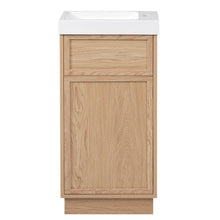 Load image into Gallery viewer, 15.75" Bathroom Vanity With Reversible Resin Sink And Cabinet - Wood