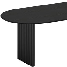 Load image into Gallery viewer, Solid Wood Mirrored Double Pedestal Base Dining Table - Black