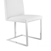 Load image into Gallery viewer, Modern Upholstered Faux Leather Dining Side Chair - White