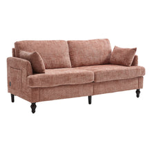 Load image into Gallery viewer, Chenille 2 Seater Sofa With LED Light, USB Charging Port, And Storage Bag