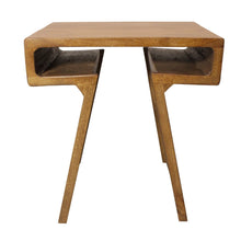 Load image into Gallery viewer, Distressed Solid Wood Pedestal Nested Tables (Set of 2) - Walnut