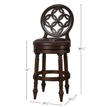 Load image into Gallery viewer, Stool With Back And Swivel Upholstered Seat