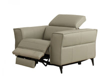 Load image into Gallery viewer, Genuine Leather Power Recliner - Gray