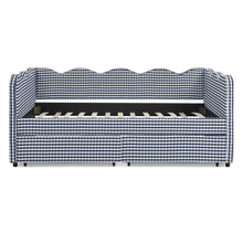 Load image into Gallery viewer, Gingham Daybed With USB Charging Port, Wave-Shaped Design