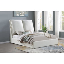Load image into Gallery viewer, Corwyn - Queen Upholstered Panel Bed With Headboard Pillows - White