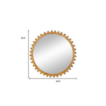 Load image into Gallery viewer, 34" Abstract Framed Accent Mirror - Brown