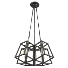 Load image into Gallery viewer, Lantern Five Light Metal Dimmable Chandelier - Bronze