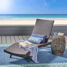 Load image into Gallery viewer, Kauai - Modern Style Pe Wicker Chaise Lounge - Brown Multi