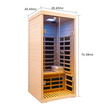 Load image into Gallery viewer, Low EMF, Wide Space Hemlock Double Doors Great Glass Luxury Indoor Far Infrared Sauna Room