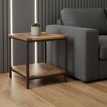 Load image into Gallery viewer, Metal Square End Table - Natural