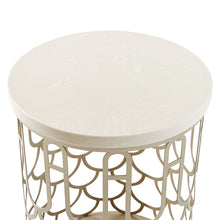 Load image into Gallery viewer, La Marisia - Marble Chairside Table - Creamy Pearl / Champagne