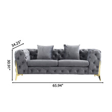 Load image into Gallery viewer, Loveseat With Diamond Button Tufting, Matching Throw Pillows