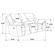 Load image into Gallery viewer, Sebring - Upholstered Manual Reclining Loveseat With Center Storage Console - Gray