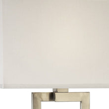 Load image into Gallery viewer, Traditional Shaped Floor Lamp With White Rectangular Shade - Nickel
