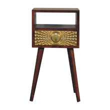 Load image into Gallery viewer, 23" Solid Wood Square One Drawer Nightstand - Chestnut