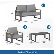 Load image into Gallery viewer, Modern Outdoor Sofa Set With Coffee Table