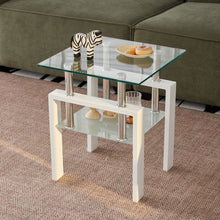 Load image into Gallery viewer, Tempered Glass Table With Storage