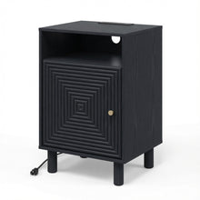 Load image into Gallery viewer, Nightstand With Charging Station & Storage