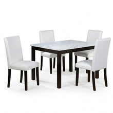 Load image into Gallery viewer, Dining Table With 4 Upholstered Side Chairs