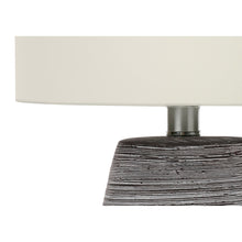 Load image into Gallery viewer, Lighting, Table Lamp, Ceramic, Contemporary - Gray / Cream