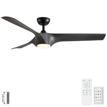 Load image into Gallery viewer, Reversible Quiet Motor Ceiling Fan Light With ABS Blades - Black / Gray
