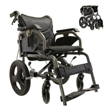 Load image into Gallery viewer, Lightweight Foldable Transport Wheelchair For Adults, Square Tube Design