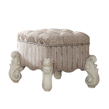 Load image into Gallery viewer, Fabric Floral Tufted Vanity Chair - Ivory And Bone