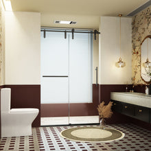 Load image into Gallery viewer, Frameless Single Sliding Shower Doors With Towel Rail & Handle
