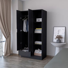 Load image into Gallery viewer, Wood Corner Accent Chest (731819) - Black
