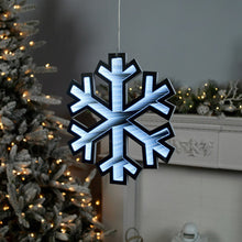 Load image into Gallery viewer, Christmas Snowflakes Tabletop Sign With LED (633786) - White