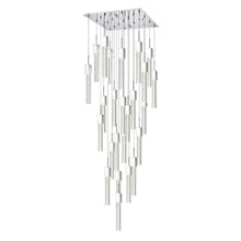 Load image into Gallery viewer, Multi Light Metal Dimmable Chandelier With Shades - Silver / Clear