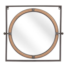 Load image into Gallery viewer, 22" Square Steel Framed Accent Mirror - Gray