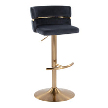 Load image into Gallery viewer, Cinch - Glam / Art Deco Adjustable Barstool With Swivel With Rounded T Footrest (Set of 2)