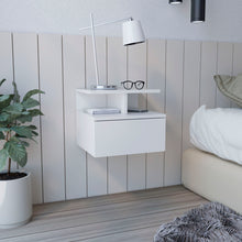 Load image into Gallery viewer, Flopini - Floating Nightstand With 1 Drawer, Compact Size - White