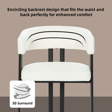Load image into Gallery viewer, Modern Dining Upholstered Barrel Chair With Curved Back And Armrests