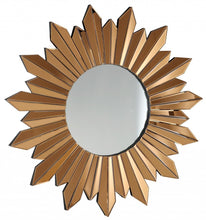 Load image into Gallery viewer, 39" Sunburst Glass Framed Accent Mirror - Gold