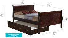 Load image into Gallery viewer, Elegant Trundle Bed With Timeless Charm