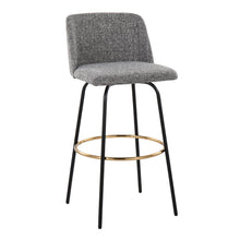 Load image into Gallery viewer, Toriano - Contemporary Fixed Height, Barstool With Swivel & Round Footrest (Set of 2)